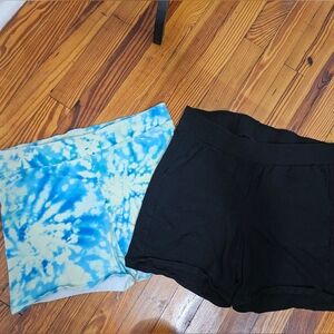 Torrid Black and Blue Tie-Dye Women's Athletic Shorts